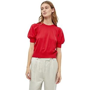 Minus Liva Knit Tee Dames gebreid T-shirt (1 stuk), Rood (4084 Lollipop Red)