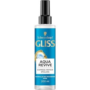 Gliss Aqua Revive Express Repair Conditioner (200 ml) biedt een extra dosis vocht en gezonde glans voor normaal tot droog haar