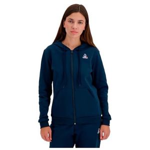 Le Coq Sportif Ess Fz Hoody N°1 W Sweatshirt met capuchon voor dames, Blauw, XXS