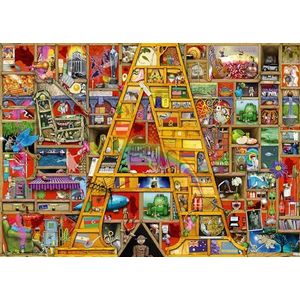 Ravensburger Puzzel 12000333 - Awsome alfabet A - 1000 stukjes puzzel voor volwassenen en kinderen vanaf 14 jaar, motief van Colin Thompson