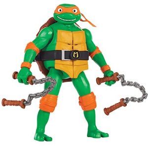 Teenage Mutant Ninja Turtles 83353CO Michaelangelo Mutant Mayhem Michelangelo Deluxe Ninja Shouts figuur ideaal cadeau voor jongens van 4 tot 7 jaar en TMNT-fans 14 cm