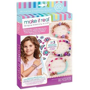 Make It Real Bedazzled! Bedelarmbanden - Bloeiende creativiteit - Bedelarmbanden Maken Kit voor Meisjes - Kunst & Ambachten Kit om unieke armbanden te maken met