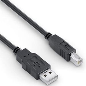 sonero® USB 2.0-kabel, actieve verbindingskabel met signaalversterker, printerkabel, USB-A-stekker naar USB-B-stekker, 480 Mbit/s, 10,0 m, zwart