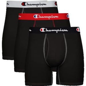 Champion Champion - Set van 3 boxershorts van elastisch katoen voor heren, zwart.