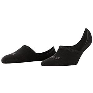 FALKE Onzichtbare Step High Cut onzichtbare sokken, ademend, duurzaam, katoen, hoge hals, anti-slip-systeem op de hiel, glijdt niet in de schoen dun effen 1 paar, Zwart (Black 3000) - Eco-vriendelijk