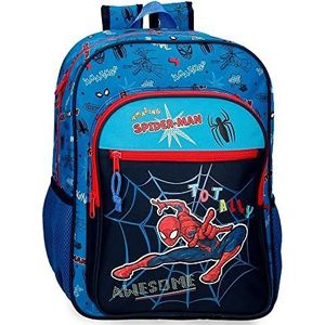 Marvel Totally Awesome Bagage - Messenger Bag voor jongens, Blauw, Schoolrugzak met trolley