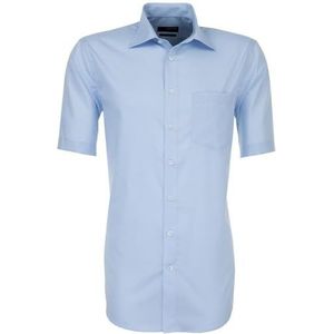 seidensticker heren overhemd Modern Kurzarm mit Kent-Kragen bügelfrei, blauw (lichtblauw 48), 48