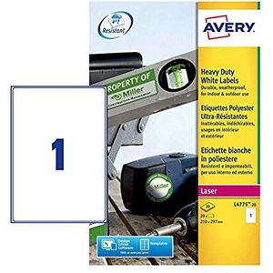 Avery L4775-20 etiketten, wit