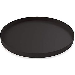 Cooee Design Circle dienblad van roestvrij staal in de kleur zwart, afmetingen: 40 cm x 40 cm x 2 cm, HI-011-BK