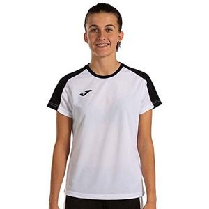 Joma Eco Championship T-shirt met korte mouwen voor dames, wit/zwart