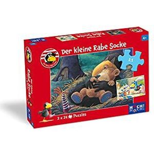 HUCH! De kleine konijnen-puzzelsokken voor kinderen, 2 puzzels met 24 delen