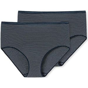 Schiesser Set van 2 Braziliaanse damesslips (2 stuks), Nachtblauw (804)