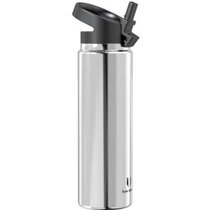 Super Sparrow SwivelSip Thermosfles, 1000 ml, rietje, brede fles, BPA-vrij, roestvrij staal, voor sport, reizen, school