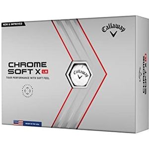 Callaway Chrome Soft X golfballen, uniseks, wit, M
