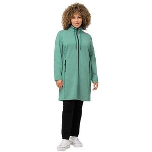 Ulla Popken Lange fleecejas voor dames, Groen