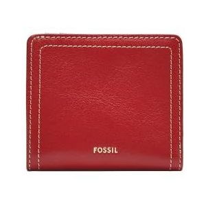 Fossil LiteHide™ lederen portemonnee met twee kleppen, voor dames, SL7829615, rood, 10,16 cm L x 2,54 cm B x 8,89 cm H, casual, Rood, informeel