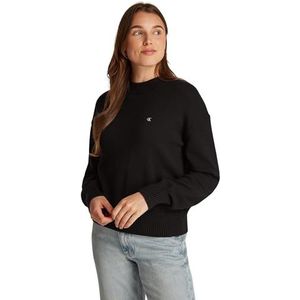 Calvin Klein Jeans Monogram Embro J20J224802 Pull à col rond pour femme, noir (Ck Black), XXS, Noir (Ck Black), XXS