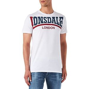 Lonsdale London Creaton Slim Fit T-shirt voor heren, Wit
