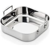 Le Creuset Braadpan, vierkant, roestvrij staal, 3-laags, 26 x 26 cm, 96106026000000