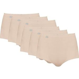 Playtex Set van 6 essentiële katoenen maxi-onderbroeken voor dames (6 stuks), Vlees, 44