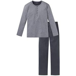 Schiesser Lange pyjama, 2-delig, antracietgrijs (203), 98 cm heren, grijs.