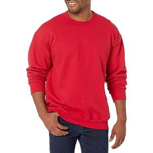 Hanes Zwaar katoen, ultieme zware fleece sweatshirt voor heren (1 stuk), Donker rood