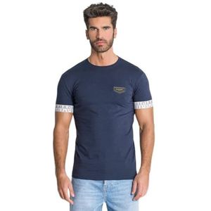 Gianni Kavanagh Blue Anarchy T-shirt élastique pour homme, bleu, M