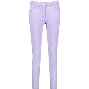 Gerry Weber BEST4ME 5-pocket-jeans voor dames, korte pasvorm, 5-pocket, effen, gewassen effect, lengte 7/8, lila naturel dyed, 42, Lilac Nature Dyed