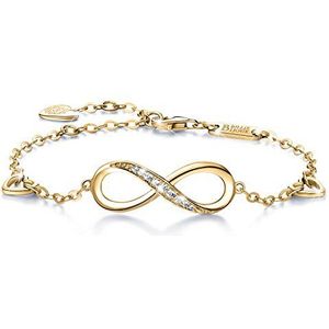 Billie Bijoux infinity armband 925 sterling zilver verstelbare armband met bedel voor vrouwen, Zilver