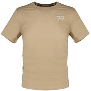 Tommy Hilfiger Cn Tee Ss Icon katoenen T-shirt voor heren, Beige