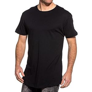 Urban Classics getailleerd Lange T-shirt voor heren (1 stuk), Zwart (Zwart 7)