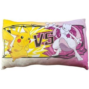 Officiële Pokémon-merchandising - Scene Pikachu VS Mewtwo model - zacht en pluizig - afmetingen 60 x 25 centimeter