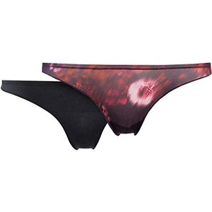 Odlo Su Bottom Active Everyday 2 Pac Tanga Damesstring, Perfecte pruim – AOP SS19 bloem.