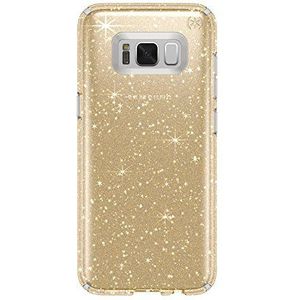 Speck Beschermhoes voor Samsung Galaxy S8, transparant, glinsterend, schokbestendig, duurzaam, voor mobiele telefoon, Android - Presidio Clear + Glitter - transparant/goudkleurig