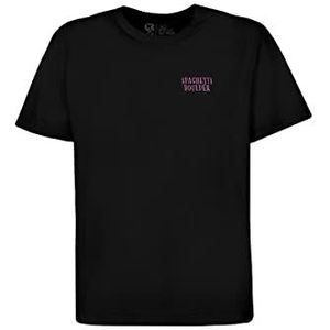 Rock Experience Lasagne Ss T-shirt voor dames, 0208 Caviar+0840 Magenta Haze