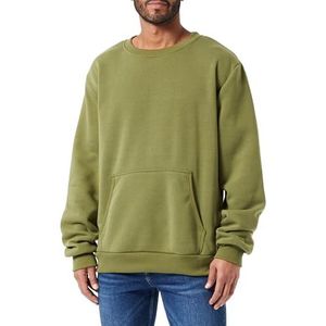 Yuka Sweat-Shirt Tricoté Col Rond Homme Polyester Olive Taille L Kound Sweater L, vert olive, L