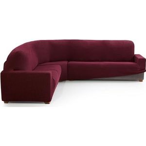 MAXIFUNDAS FUNDAS DE SOFA & CHAISE LONGUE. Relive bankovertrek voor hoekbank, bordeauxrood, super elastische bankovertrek voor hoekbank.