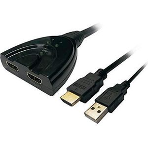 AISENS A123 – 0128 – HDMI-splitter HEC met USB-voeding en 50 cm kabel, kleur: zwart