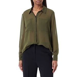 Sisley T-shirt pour femme, Vert militaire 35a, L