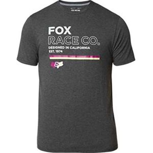 Fox Ss Tech Unisex analoog T-shirt zwart gemêleerd analoog Ss Tech zwart gemêleerd, 243