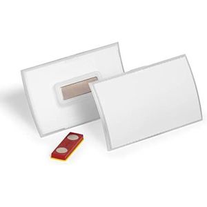 Durable - Click Fold FixPLus magnetische badgehouder voor een ID-kaarthouder - 54 x 90 mm - 10 stuks - 826019 transparant