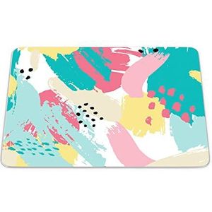 Bonamaison, Rechthoekige muismat met digitale druk, antislip onderkant, voor kantoor en thuis, 22 x 18 cm