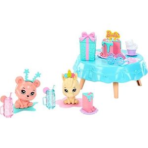 Barbie Accessoires, speelgoed en cadeaus voor kleuters My First Story, verjaardagsfeest met eenhoorn en beer