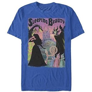 Disney Sleeping Beauty Poster Organic Short Sleeve T-Shirt Bright Blue, XXL, Helder blauw