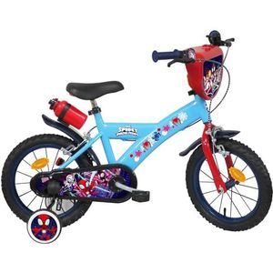 A.T.L.A.S. Kinderfiets voor jongens, 35,5 cm, Spidey en zijn buitengewone vrienden/Marvel, blauw, 35 cm