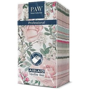 PAW Papieren servet - Airlaid (1/8 zak) I Bloemen, Rozen I Verjaardag, Bruiloft, Doop I Stofstructuur I Kleur: Gorgeous Roses
