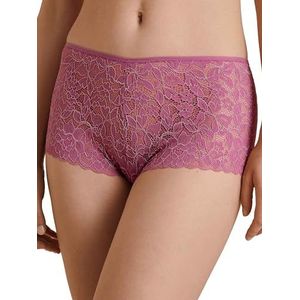 CALIDA Culotte en dentelle Natural Comfort - Coupe droite - Pour femme, Rouge/violet, 32-34