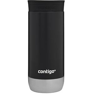 Contigo Huron 2.0 Snapseal - Geïsoleerde roestvrijstalen reisbeker | Lekvrije beker | Koffiemok met gemakkelijk te reinigen deksel, BPA-vrij, zoethout, 470 ml