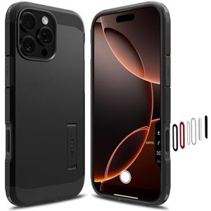 Spigen Beschermhoes voor iPhone 16 Pro, Tough Armor T (AI) MagFit, [AI-geïnspireerd] 6,3 inch - Zwart