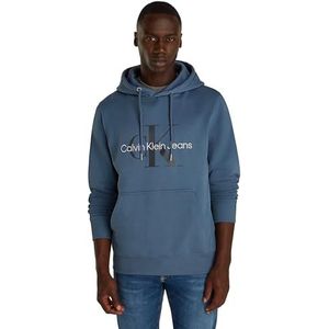 Calvin Klein Jeans Seasonal Monologo Regular Hoodie voor heren, Blauw (Blue Coast)